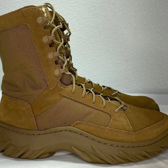 Oakley Field Assault Men’s Boots Brown Size 7.5 High Top Suede Cordura Lace-Up - Picture 1 of 3